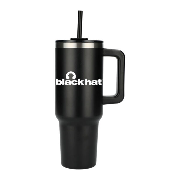 40 oz Vacuum Insulated Eco-Friendly Travel Tumbler With Straw Thumbnail